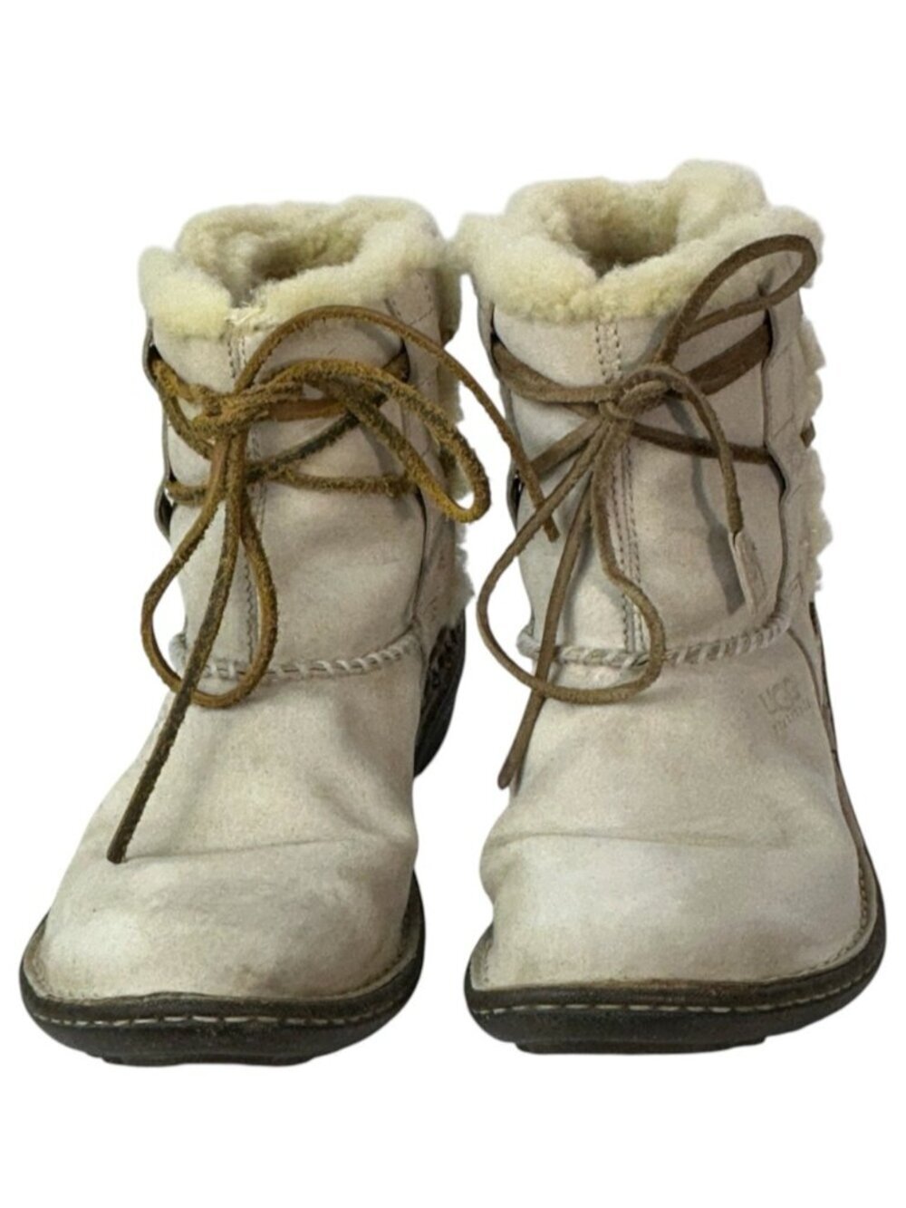 UGG Australia Ankle Boots Womens Cove Suede Leather 5178 Beige Cream US size 9 - Picture 3 of 16